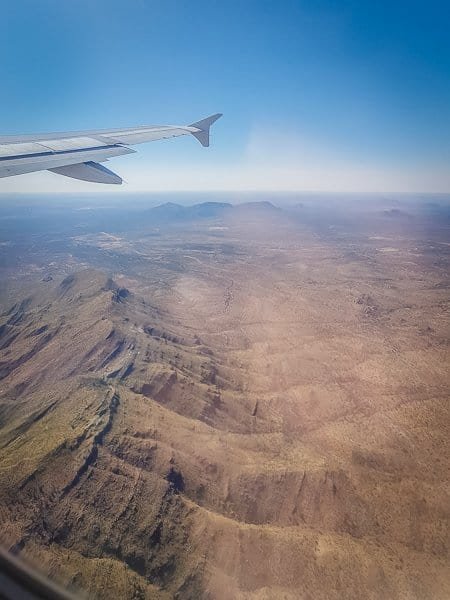 Flying over Namibia